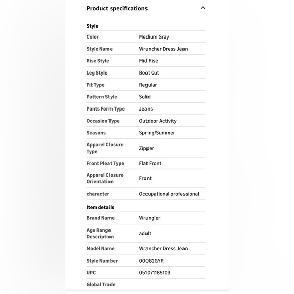 NWT Men’s Wrangler Wrancher Jeans 34x32 RTL $50 - Picture 5 of 5